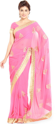 

Soch Self Design Fashion Georgette Saree(Pink)
