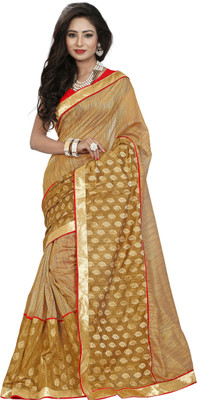 

Weavedeal Embellished Banarasi Art Silk Saree(Brown)