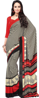 

Kanheyas Graphic Print Fashion Handloom Chiffon Saree(Multicolor)