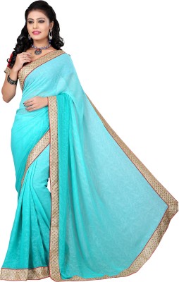 

Khoobee Self Design Fashion Georgette Saree(Light Blue)