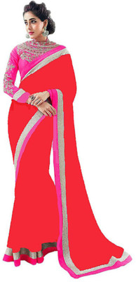

Indian Wear Online Printed Fashion Art Silk Saree(Red)