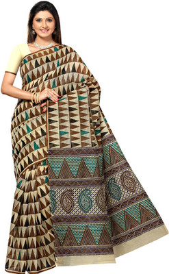 

Shelina Printed Fashion Cotton Saree(Beige)