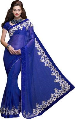 

Brijraj Embellished Fashion Georgette Saree(Blue)