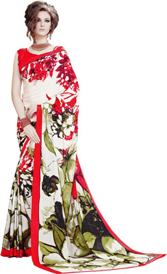 

Gaurangi Creations Printed Fashion Crepe Saree(Multicolor)