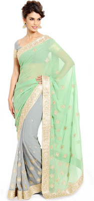 

Soch Embroidered Fashion Chiffon Saree(Grey)