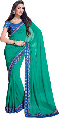 

Vishal Printed Bollywood Georgette Saree(Green, Blue)