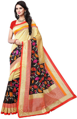 Rightshape Printed Mysore Art Silk Saree(Multicolor)