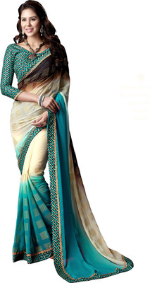 

Jiya Self Design, Printed Fashion Georgette Saree(Beige, Green, Brown), Beige;brown;green