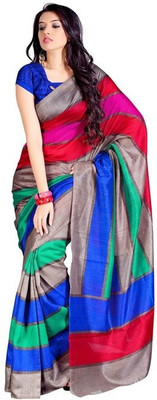 

Vishakha Fashion Printed Fashion Pure Silk Saree(Multicolor), Multi color