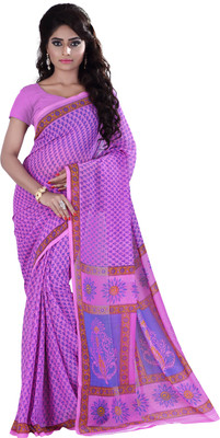 

Vardan Prints Printed Bollywood Georgette Saree(Purple)