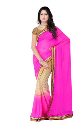 

Suvastram Printed Fashion Chiffon Saree(Pink)