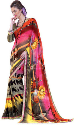 

Indianbeauty Self Design, Printed Bollywood Pure Georgette Saree(Multicolor)