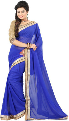 

Bollywood Designer Solid Fashion Georgette Saree(Light Blue)