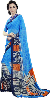 

Khoobee Self Design, Printed Fashion Georgette Saree(Blue, Multicolor)