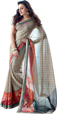 

Vishal Printed Fashion Chiffon Saree(Maroon, Grey), Cream
