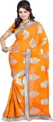 

Sanju Sarees Embroidered Fashion Georgette Saree(Yellow)