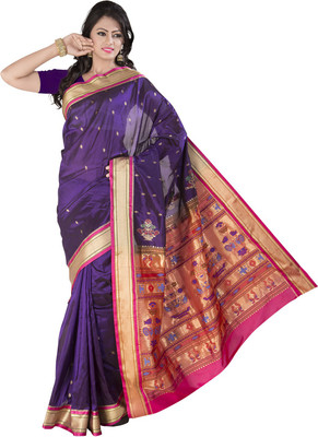 

Ishin Woven Kanjivaram Art Silk Saree(Blue)
