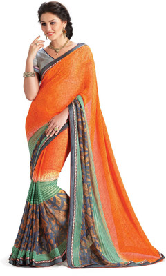 

Ridham Sarees Printed Fashion Handloom Georgette Saree(Multicolor)