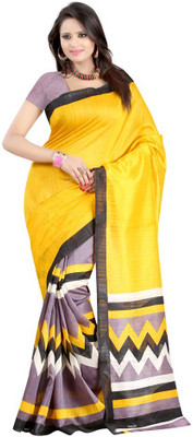 

Poornathava Printed Bhagalpuri Art Silk Saree(Multicolor)