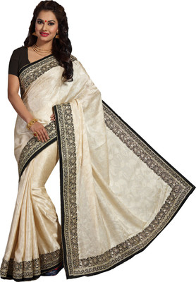 

Ishin Embellished Fashion Modal Saree(White), Off white