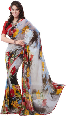 

Cenizas Floral Print Fashion Chiffon Saree(Multicolor)