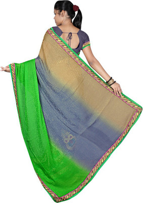 

Indian Wear Online Embroidered Fashion Georgette Saree(Grey)