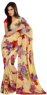 

Indian Wear Online Printed Fashion Georgette Saree(Multicolor), Multicolor8