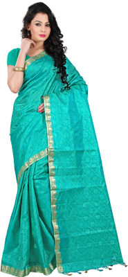 

Mimosa Woven Kanjivaram Art Silk Saree(Light Blue), Safire