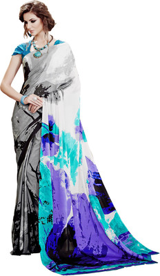 

Gaurangi Creations Printed Fashion Crepe Saree(Multicolor)