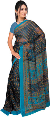 

Parisha Self Design, Printed Fashion Chiffon Saree(Light Blue, Multicolor)