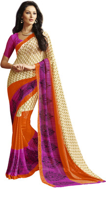 

Jiya Self Design, Printed Fashion Georgette Saree(Pink, Multicolor), Multicolor;pink