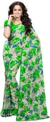 

Khoobee Self Design, Printed Fashion Georgette Saree(Green, Multicolor)