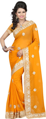 

Ansu Fashion Self Design Fashion Georgette Saree(Yellow)
