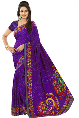 

Gugaliya Printed Fashion Crepe Saree(Multicolor)
