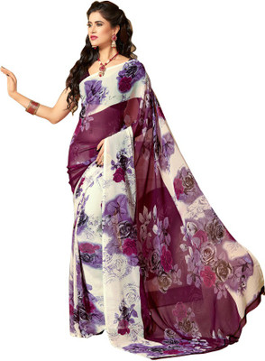 

Khoobee Printed Fashion Georgette Saree(Beige, Multicolor), Beige;multicolor;pink