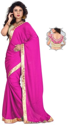 

Stylezone Embroidered Fashion Satin Saree(Pink), Maroon