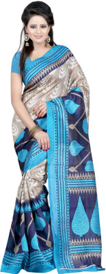 

Poornathava Printed Bollywood Art Silk Saree(Multicolor)