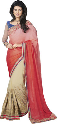 

M.S.Retail Self Design Fashion Chiffon, Net Saree(Pink)