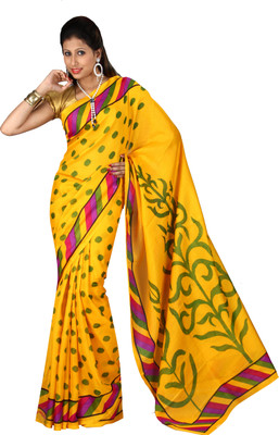 

Anushree Saree Printed Fashion Silk Saree(Multicolor), Yellow