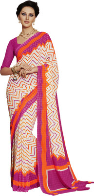 

Khoobee Self Design, Printed Fashion Georgette Saree(Pink, Beige, Multicolor), Beige;multicolor;pink