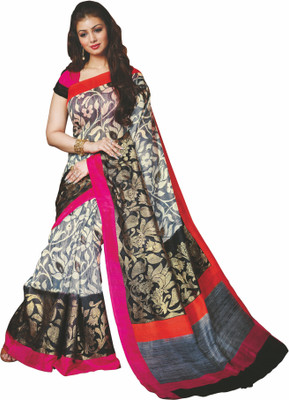 

Sunaina Printed Fashion Cotton Linen Blend Saree(Multicolor)