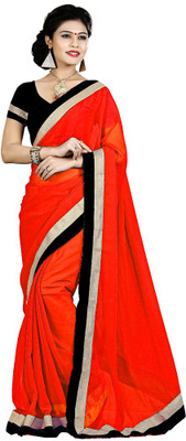 

Indian Wear Online Solid Fashion Chiffon Saree(Red)