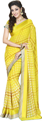 

Vishal Solid Fashion Georgette Saree(Yellow)