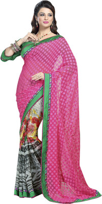 

Saara Self Design Fashion Jacquard Saree(Pink)