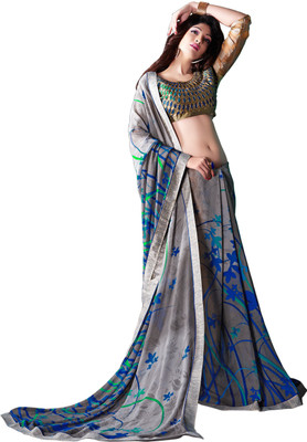 

Jiya Self Design, Printed Fashion Georgette Saree(Grey, Beige, Multicolor), Beige;grey;multicolor