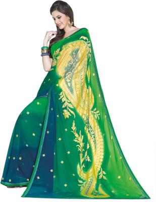 

Vishal Printed Fashion Georgette Saree(Green)