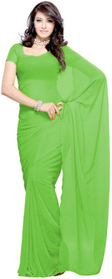 

Vivera Fashion Solid Bollywood Georgette Saree(Green)