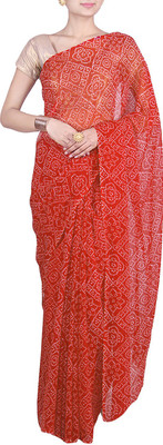 

Aaradhya Fashion Self Design Bandhani Georgette Saree(Red)