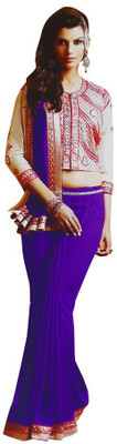 

Asha Fashion Embroidered Bollywood Georgette Saree(Purple)