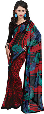 

Party Wear Dresses Printed Fashion Pure Chiffon Saree(Multicolor), Multicolor552